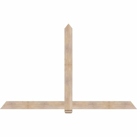 Ekena Millwork Eugene Smooth Timber Gable Bracket, Douglas Fir, 96"W x 60"H x 1 1/2"D x 5 1/2"F, 15/12 Pitch GBW096X60X0206EUG00SDF